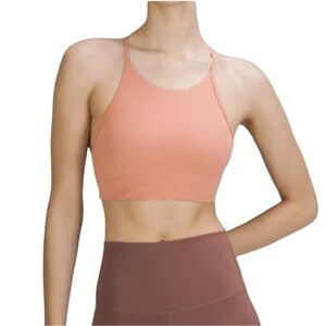Lululemon Peach Flow Y Wrap-Front High Neck Bra NWT